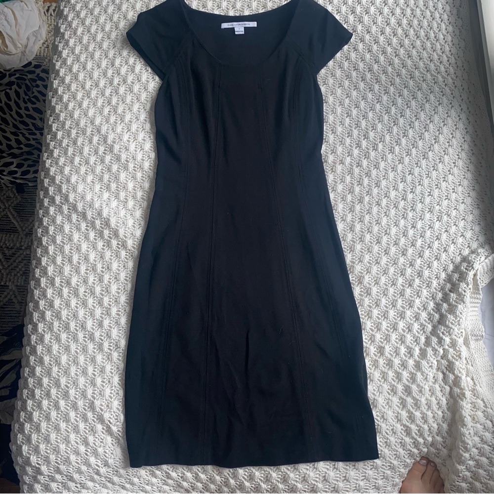 Diane Von Furstenberg Black Midi Dress